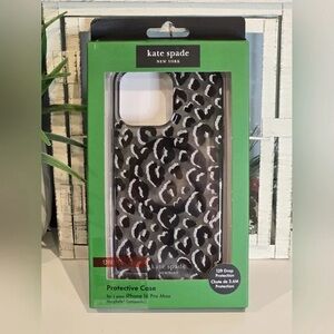 Kate Spade Black and White Protective Case for iPhone 14 Pro Max